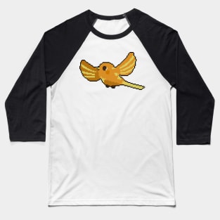 Feathered Finesse: Pixelated Bird Illustration for Stylish Apparel Baseball T-Shirt